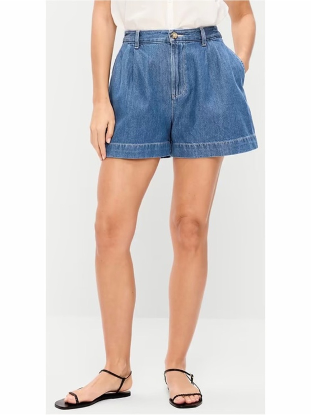 Old Navy High-Waisted OGC Chino Denim Shorts - Picture 1 of 7